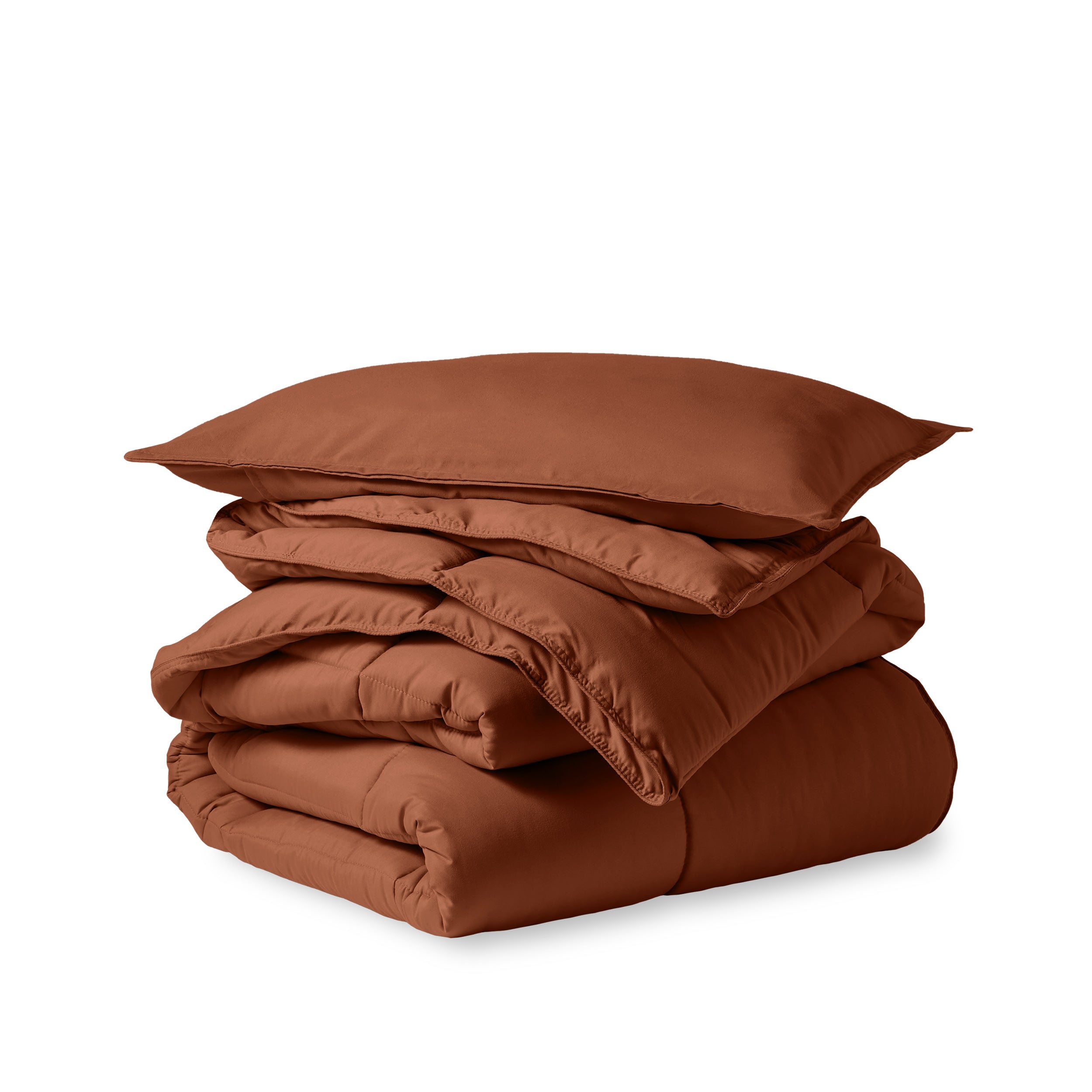 Comforter set folded and stacked
