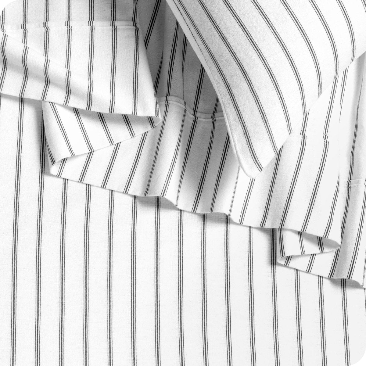 Stripe sheet set close up
