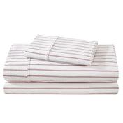 A neatly arranged set of flannel sheets