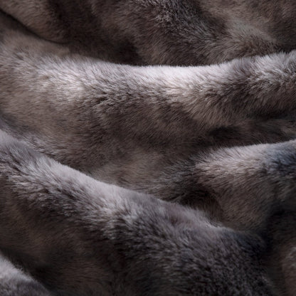 Close-up of faux fur textured blanket