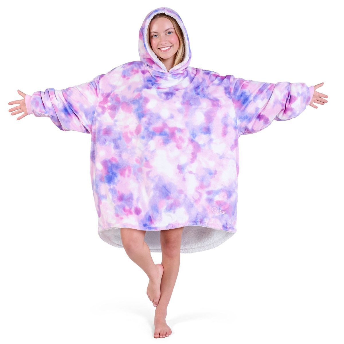 Person wearing a Bare Homey on a white background