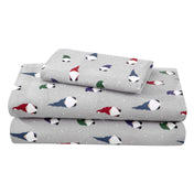 A neatly arranged set of flannel sheets