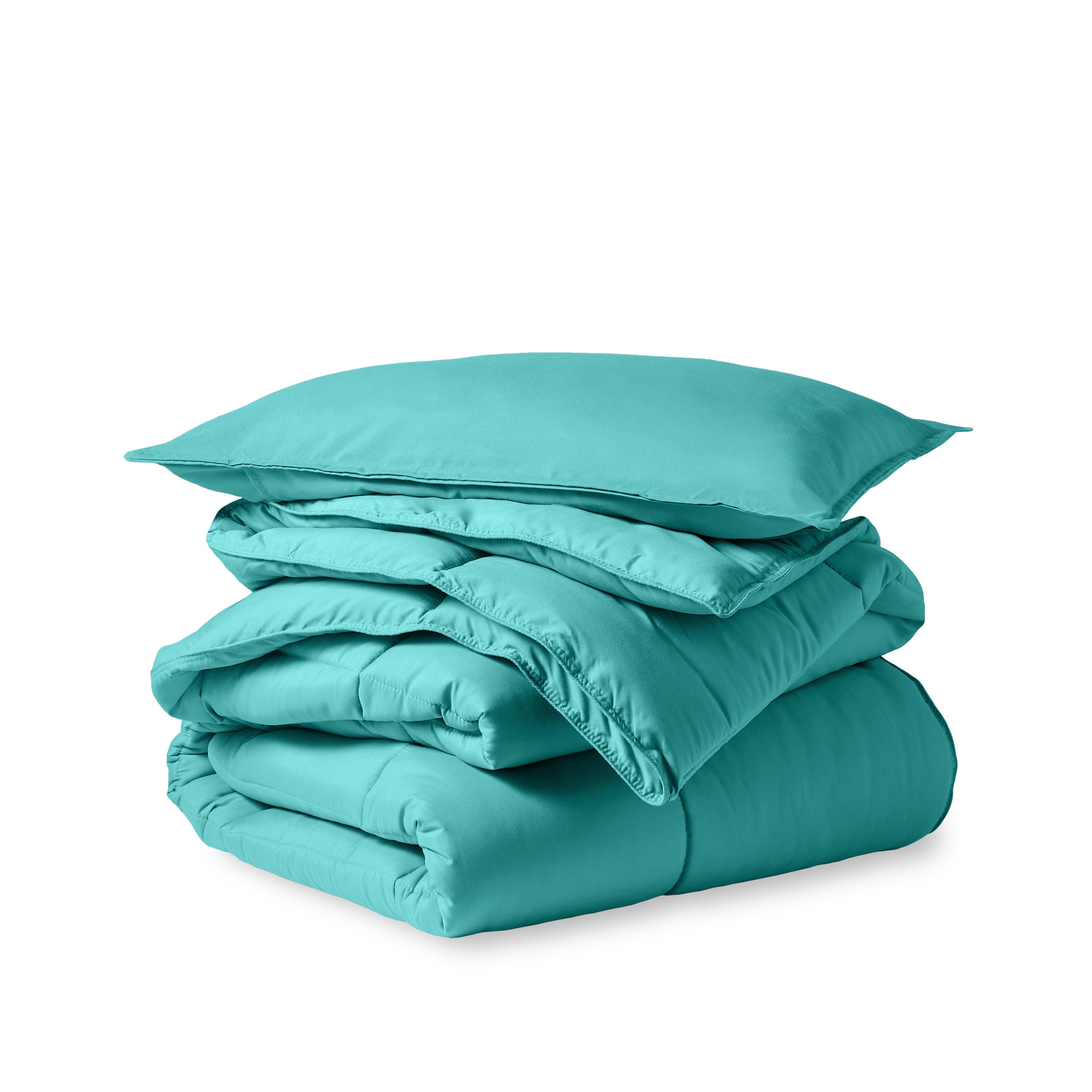 Comforter set folded and stacked