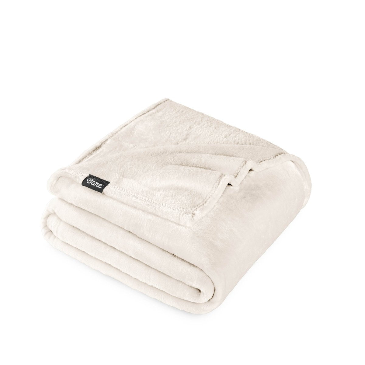 A Bare Home microplush blanket folded neatly on a white background