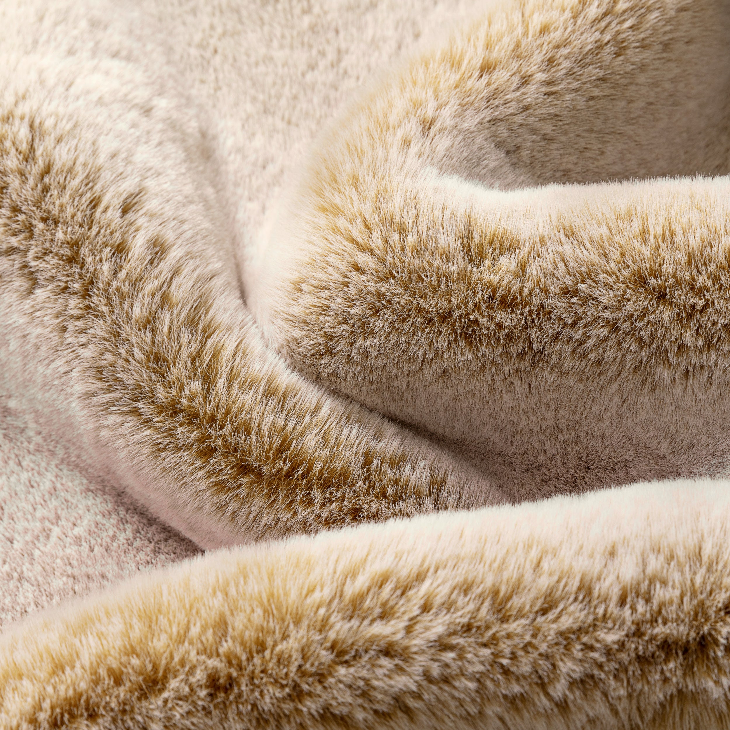 Close-up of faux fur textured blanket