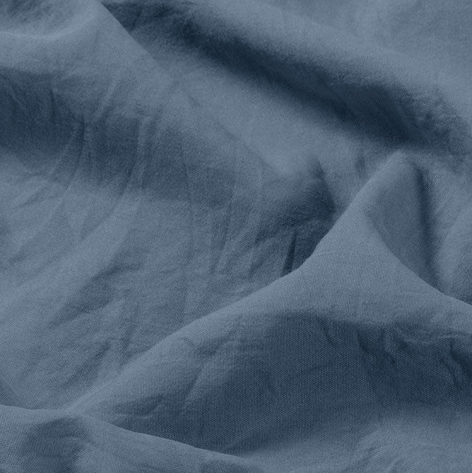 Closeup of Washed Microfiber Bering Sea Blue Fabric