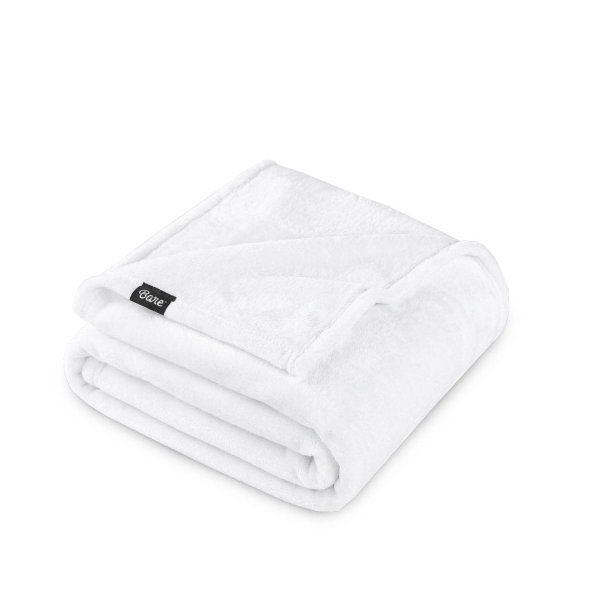 A Bare Home microplush blanket folded neatly on a white background