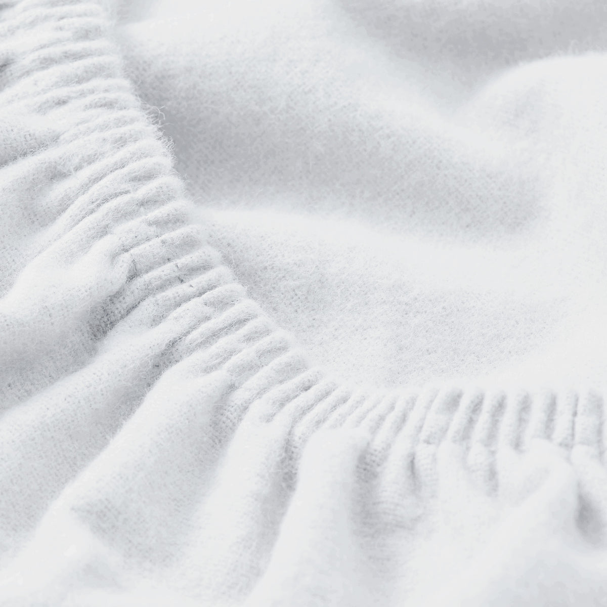 Close up of a flannel fitted sheet.