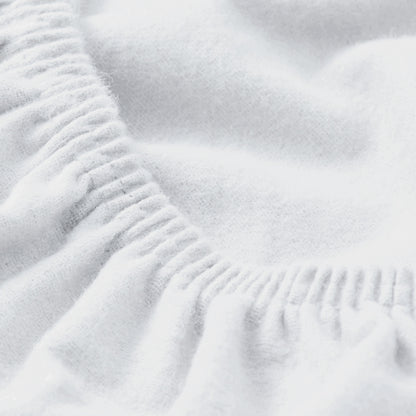 Close up of a flannel fitted sheet.