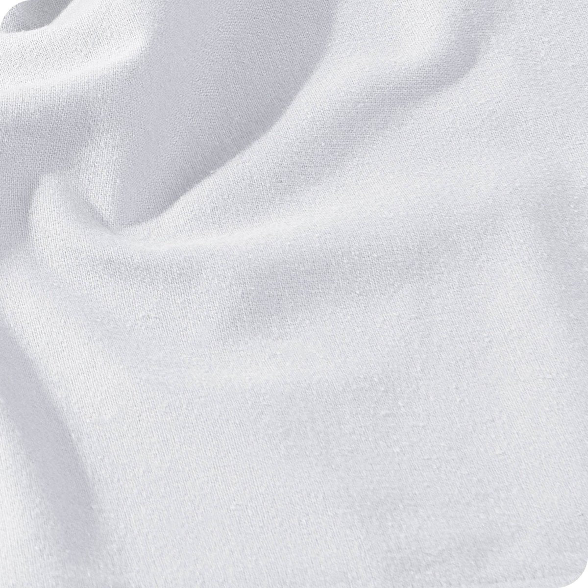 Close up of the flannel fitted sheet material