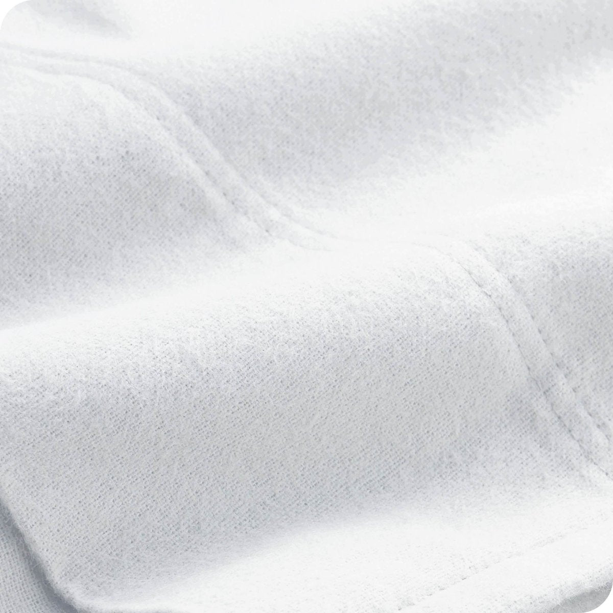 Close up of the flannel pillowcase fabric