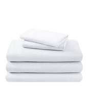 A neatly arranged set of flannel sheets