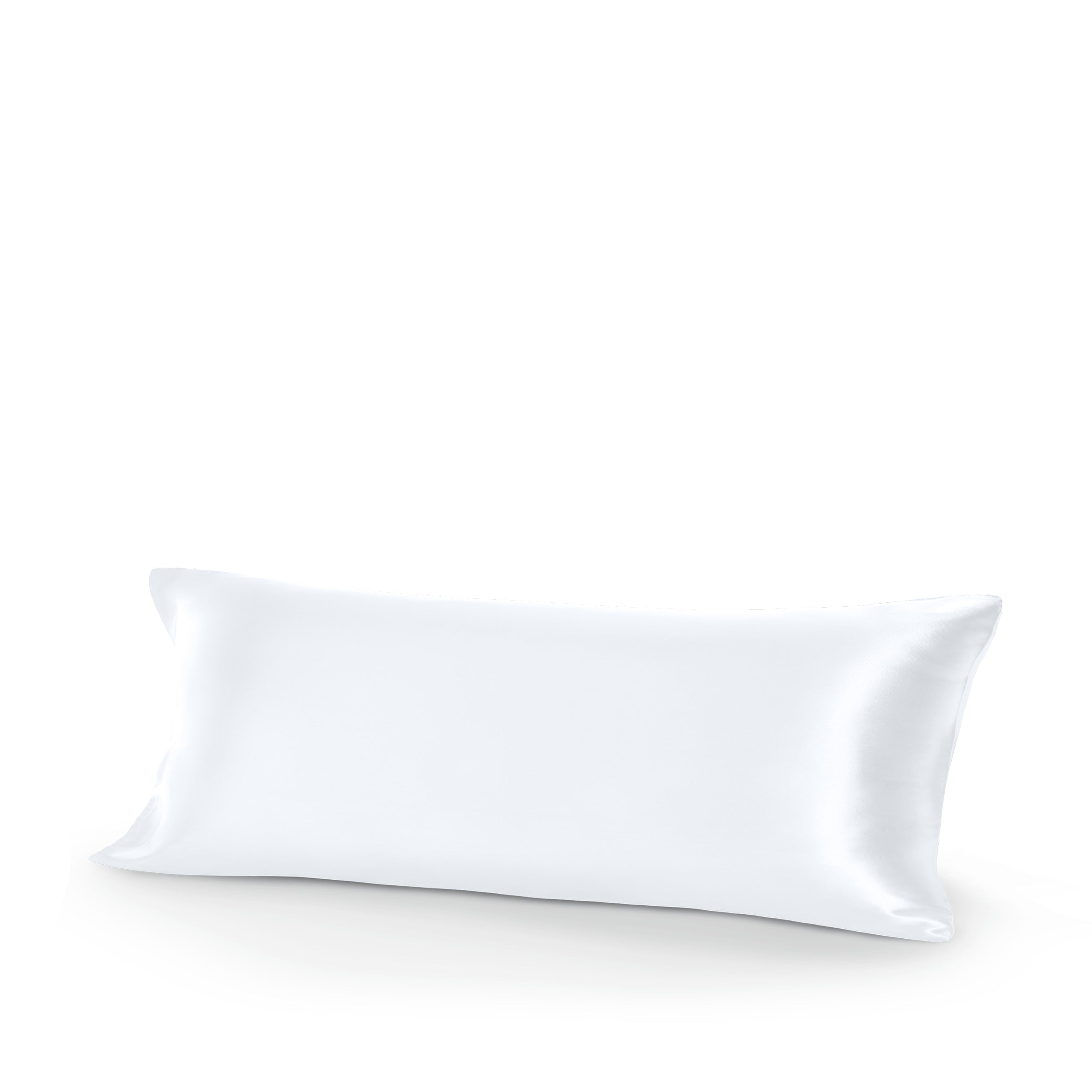White silk pillow on a white background