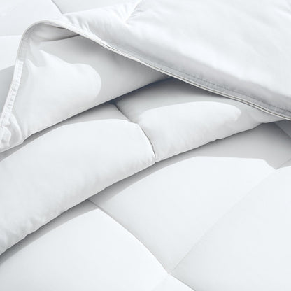 Close-up of a microfiber duvet insert