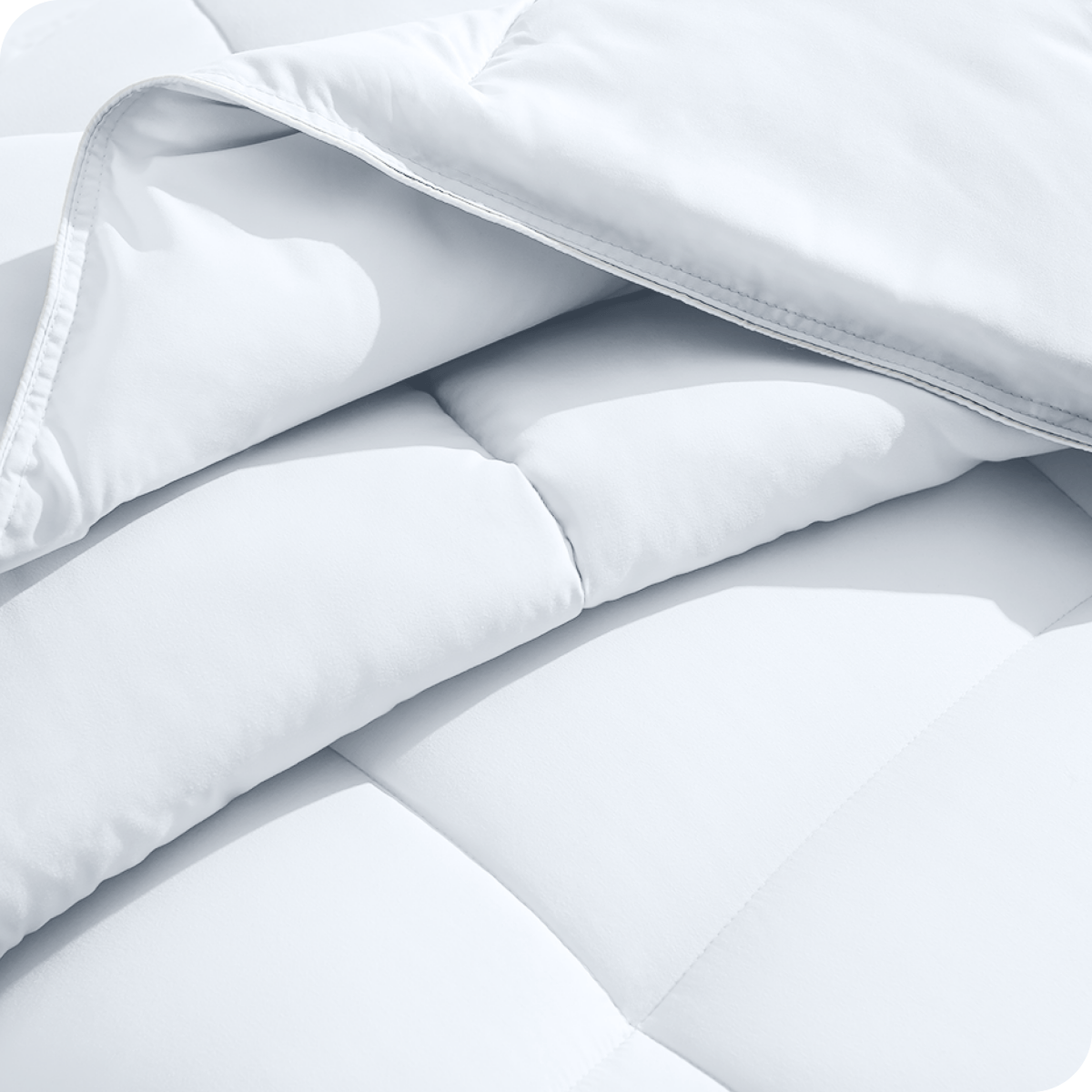 Close up showing the texture and stitching of the duvet insert