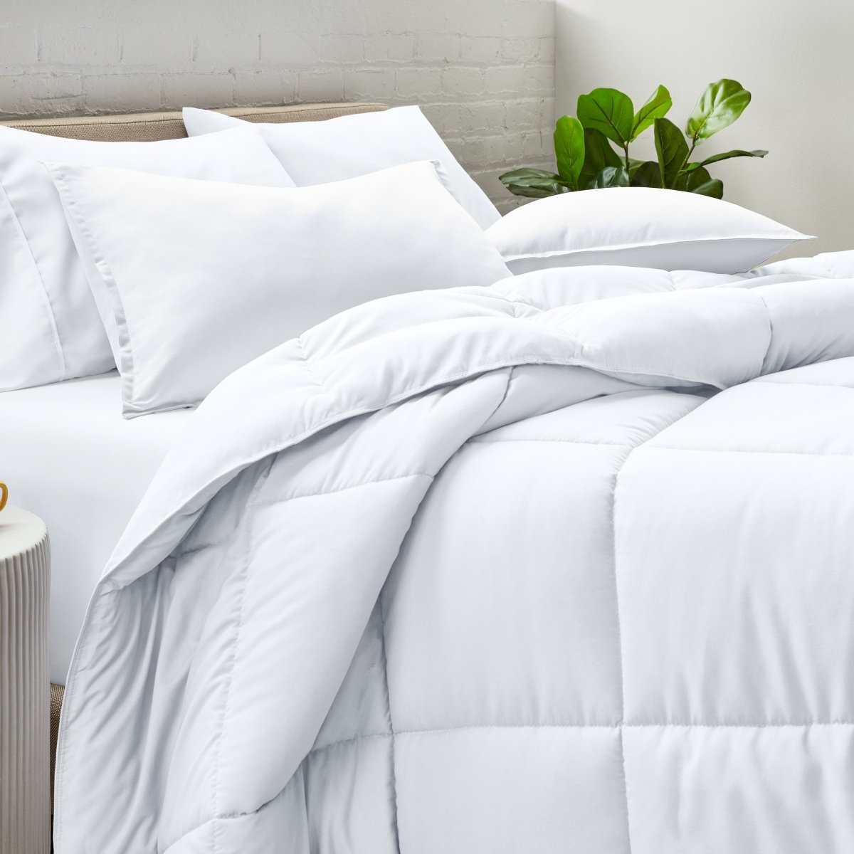 Down Alternative Box Stitch Comforter Set
