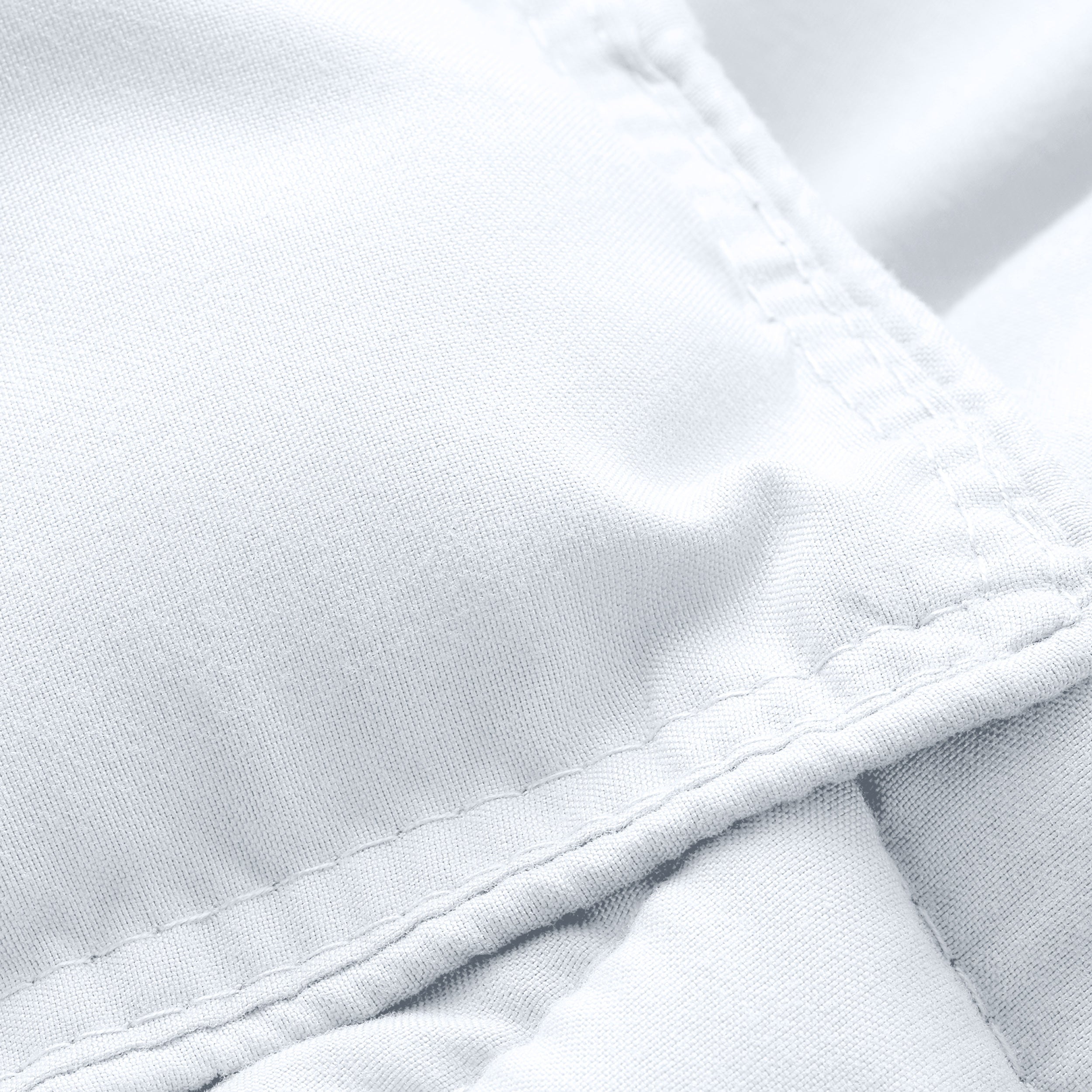 Close-up of comforter fabric with stitching detail