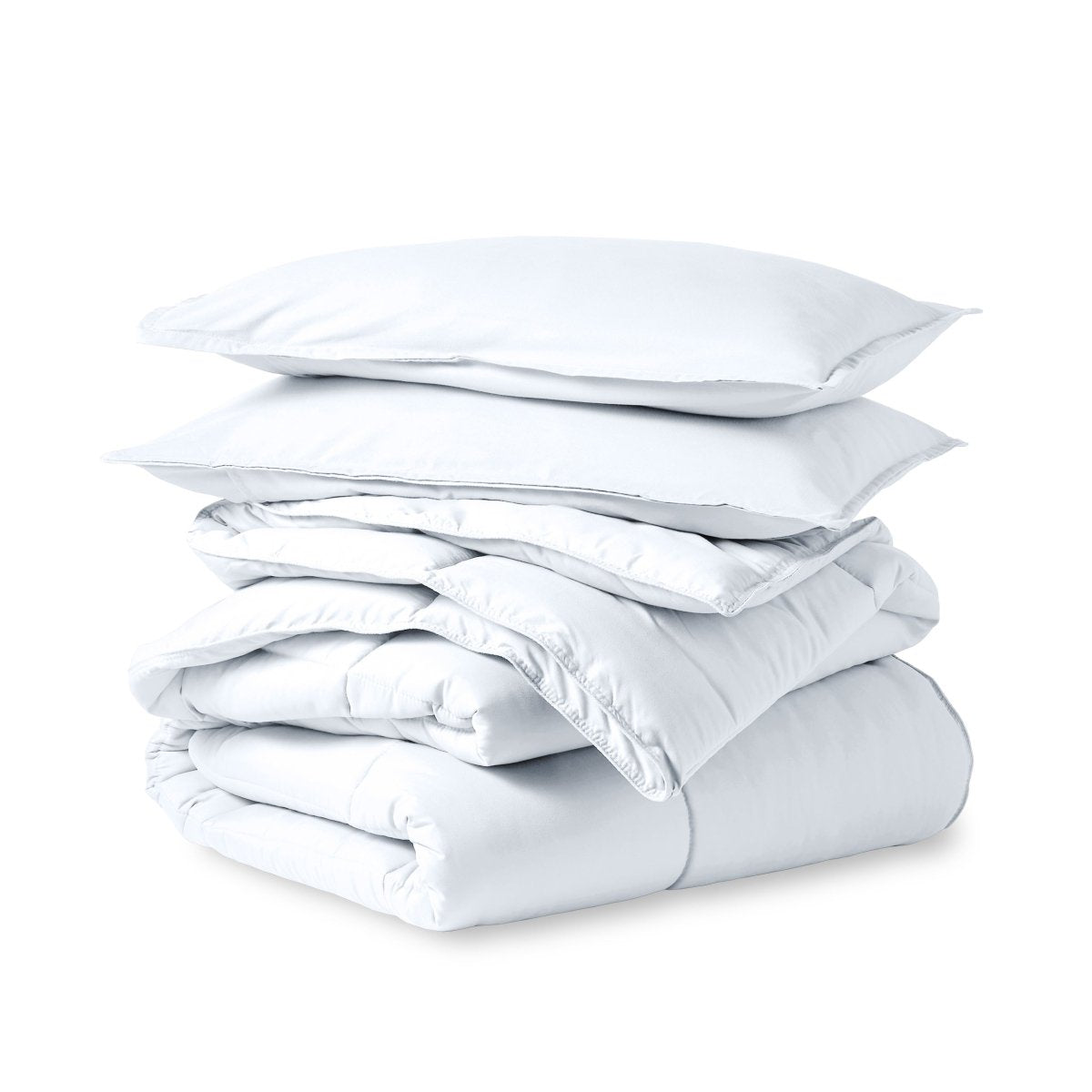 Comforter set folded and stacked