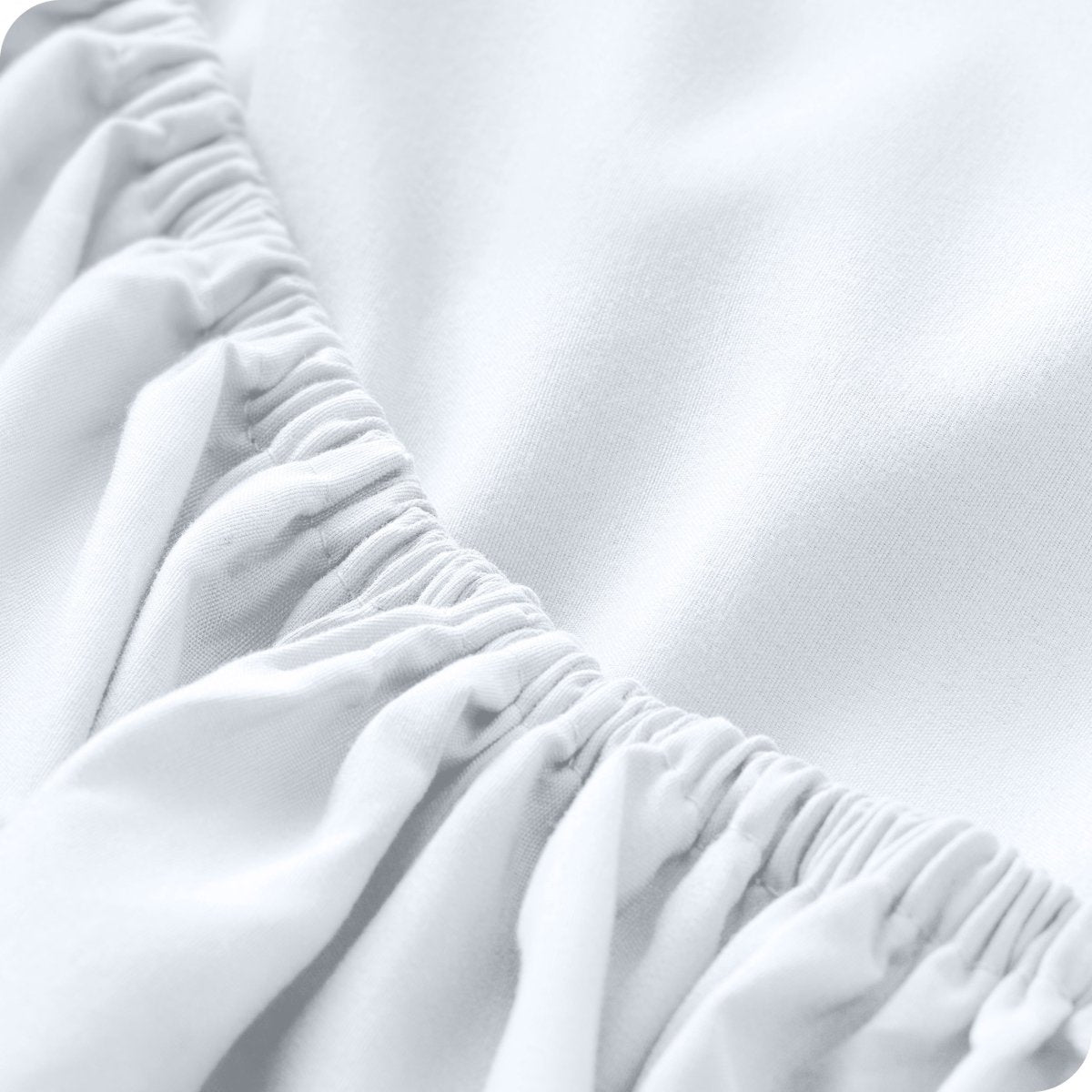 Close-up of fitted sheet