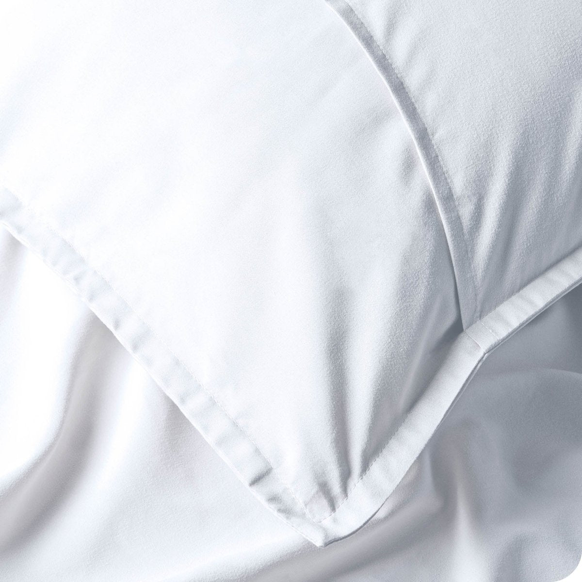 Close-up of back of a pillow sham