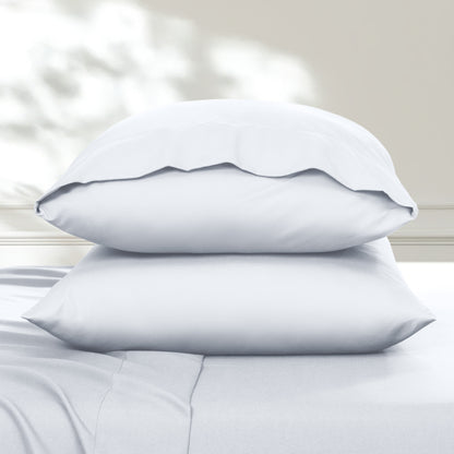 2 pillowcases on pillows
