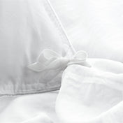 Close up of the duvet cover ties