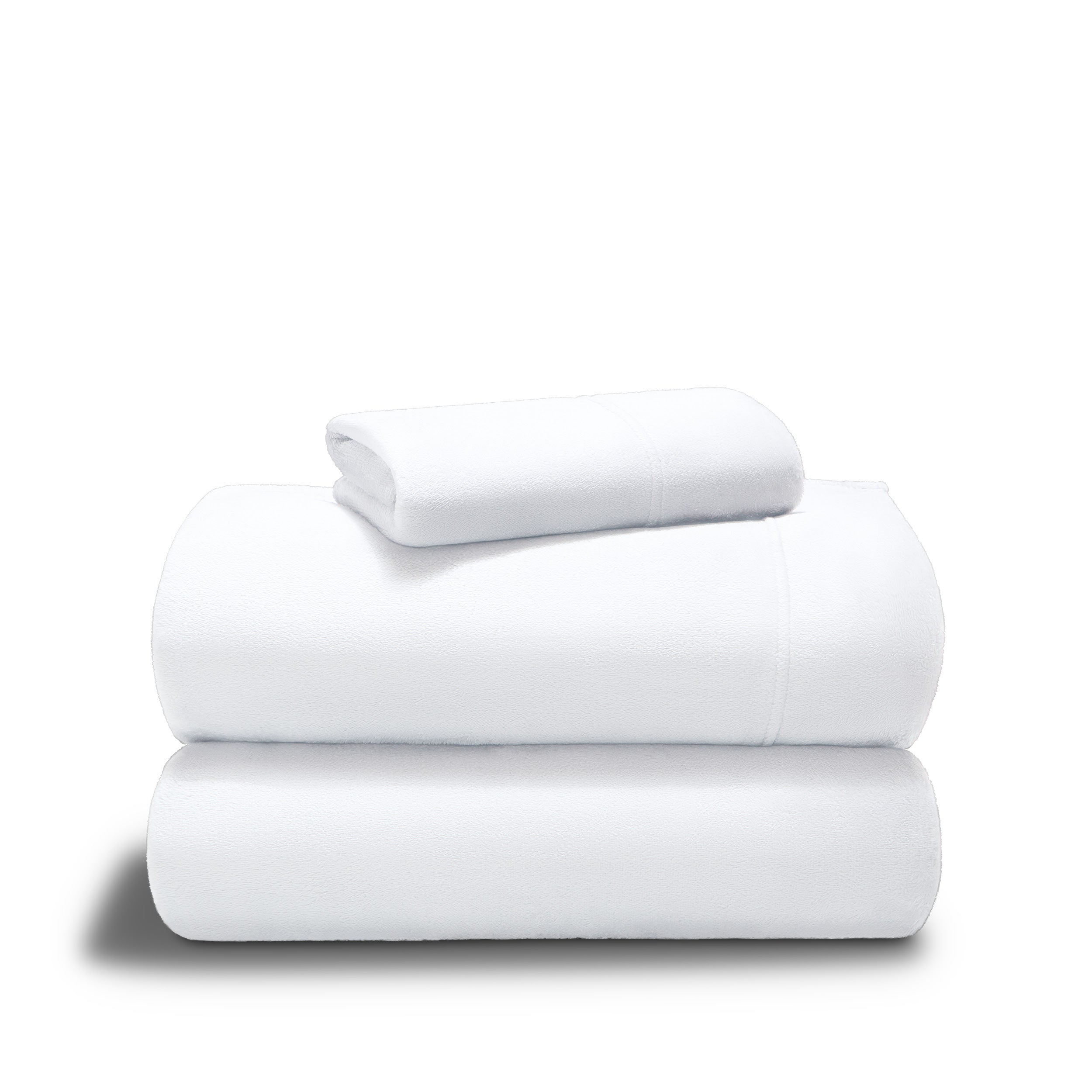 Microplush sheet set stacked