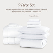Percale bundle stacked to show what is included