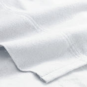 Close-up of organic flannel top sheet