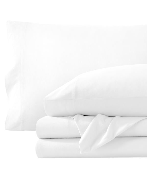 Organic jersey sheet set folded
