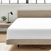 Modern bedroom with a fitted sheet which fits deep mattresses up to 15 inches