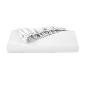 Organic percale fitted sheet folded