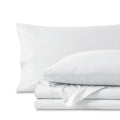 Percale sheet set folded neatly