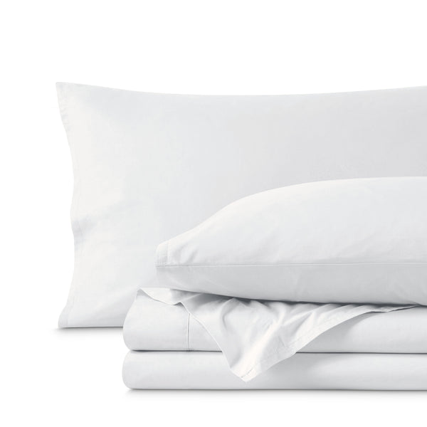 Percale sheet set folded neatly