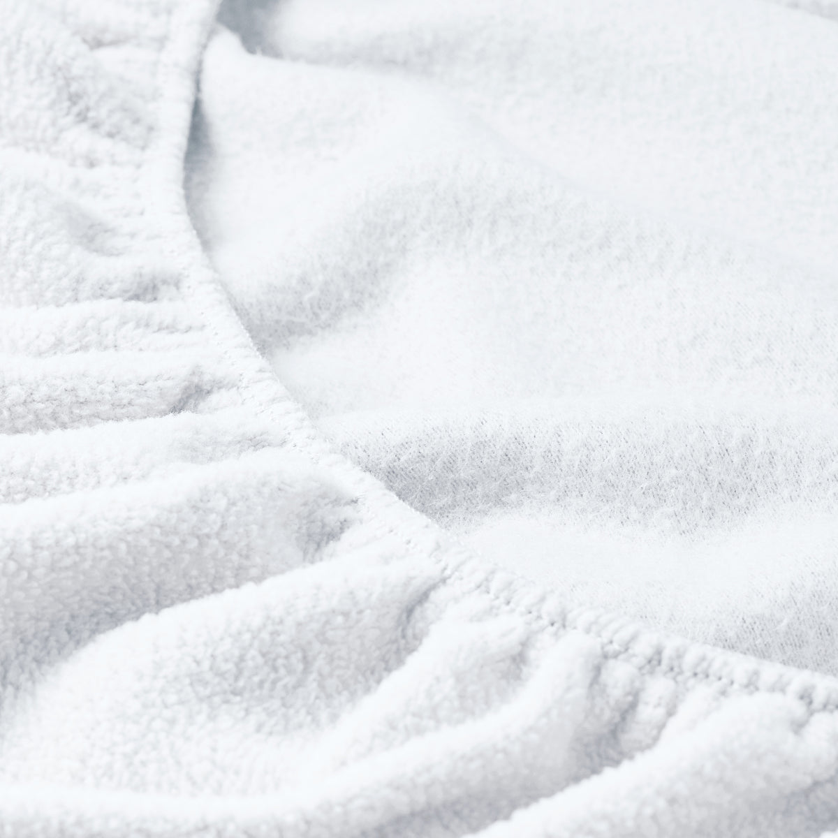 Close-up of fleece fitted sheet