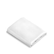 Folded satin pillowcase on a white background