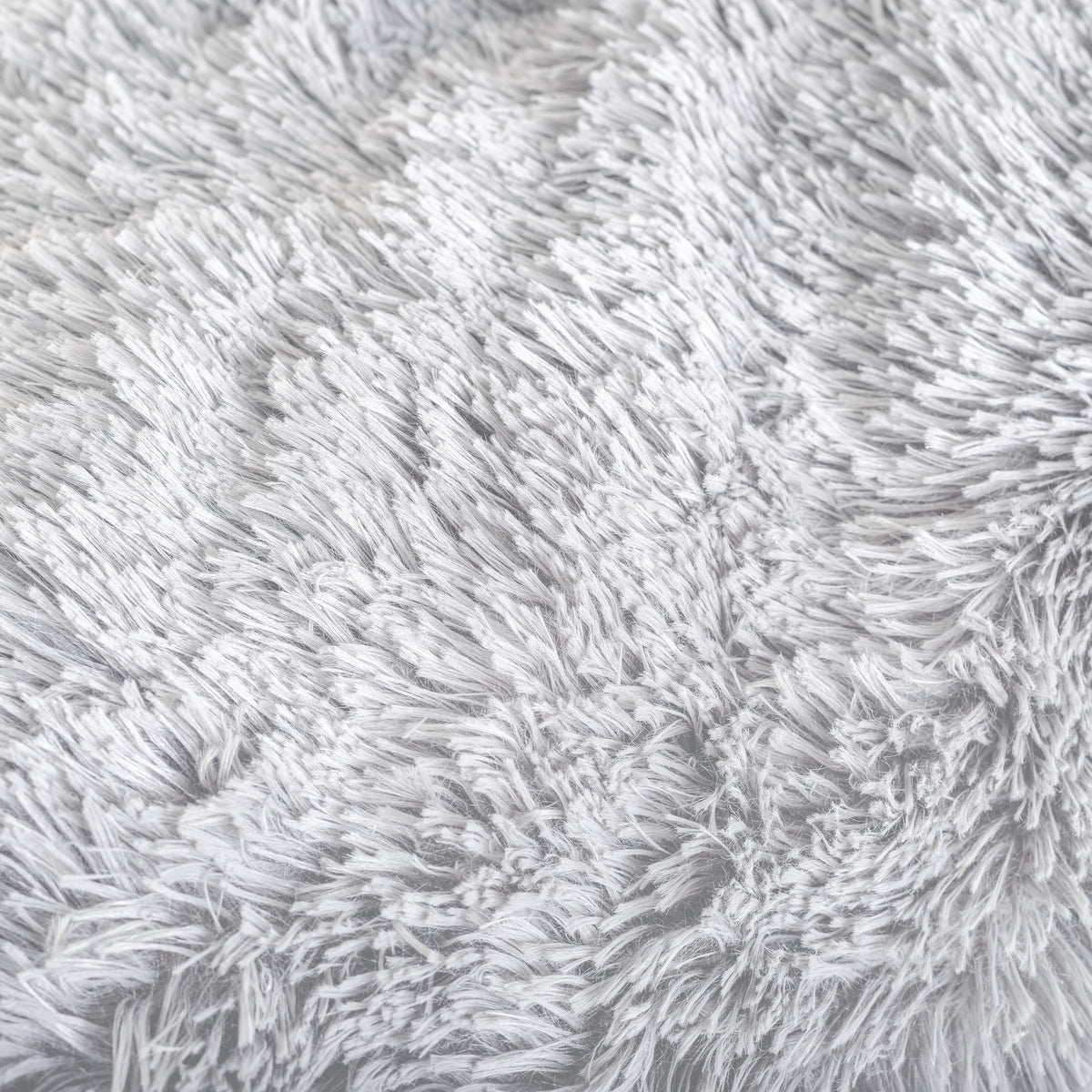 Close-up of shaggy blanket fabric