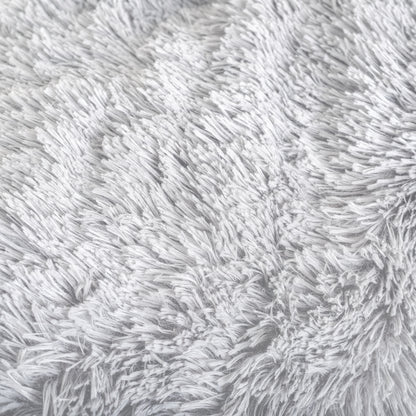 Close-up of shaggy blanket fabric