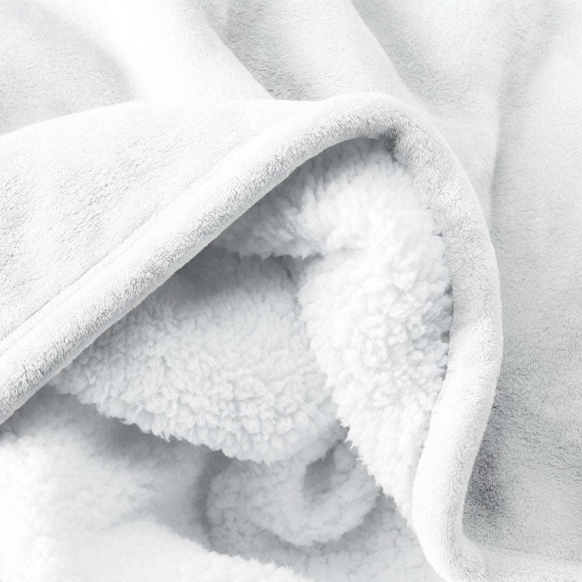 Close up of a sherpa blanket