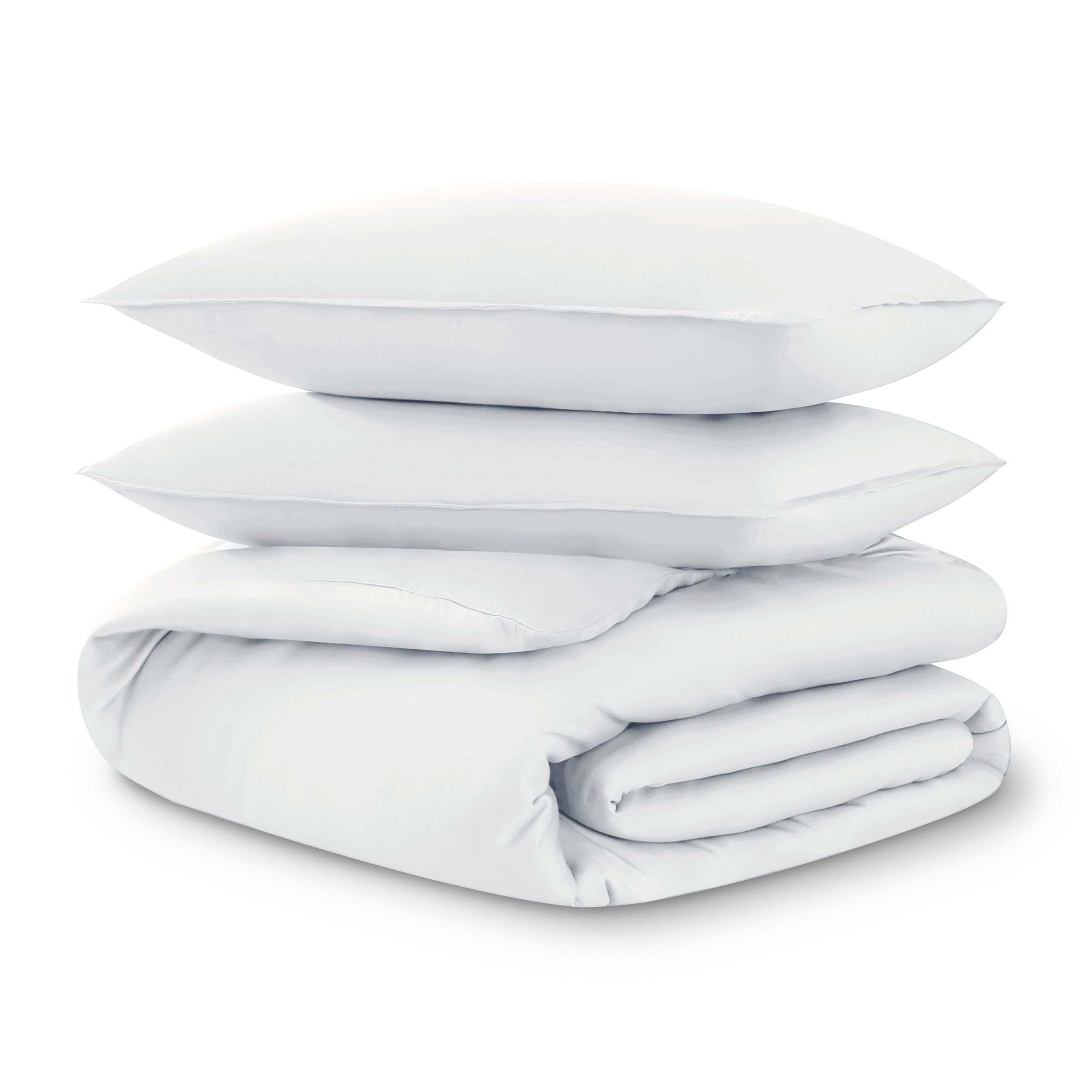 Tencel duvet cover set on a white background