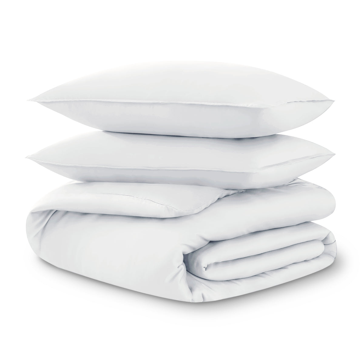 Tencel duvet cover set on a white background
