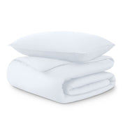 Tencel duvet set folded and stacked