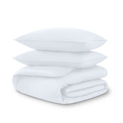 Tencel duvet set folded and stacked