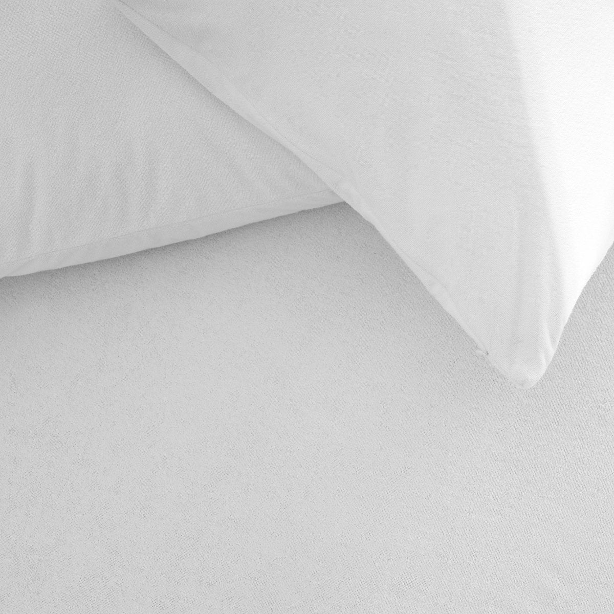 Close up of the pillow protector fabric showing the soft texture