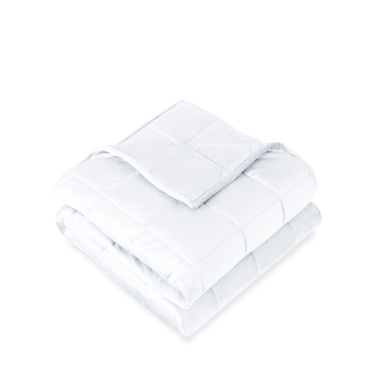 Minky weighted blanket folded neatly