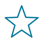 Blue star shape on a white background