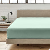 Modern bedroom with a fitted sheet which fits deep mattresses up to 15 inches