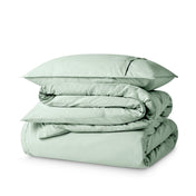 Percale duvet cover set stacked