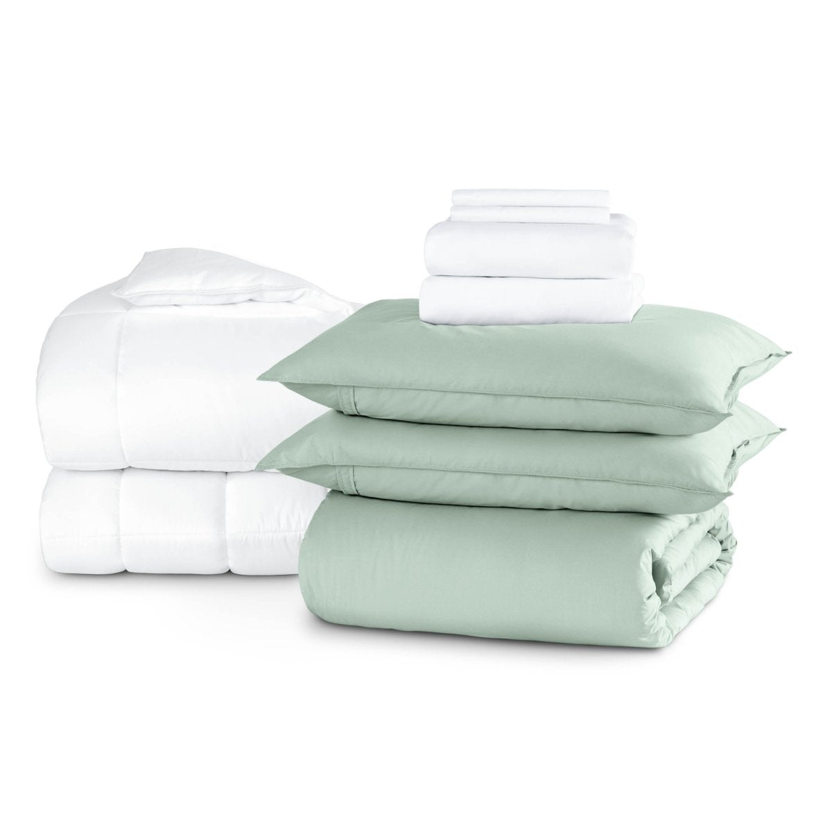 Percale bundle stacked to show what is included