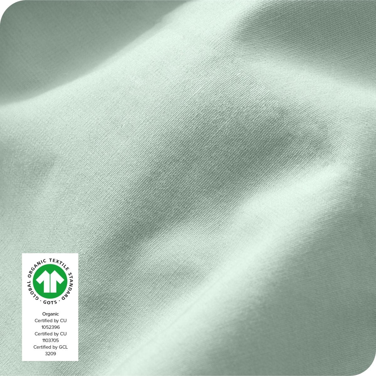 Close up of the percale sheet fabric